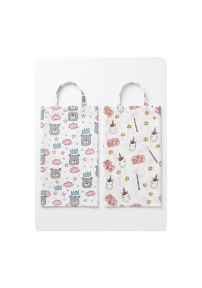 2 Li Paket Müslin Emzirme Önlüğü - %100 Pamuk Nefes Alan Sağlıklı Boyun Askılı 80x90 Cm 2 Katlı Puset Örtüsü - 911512228