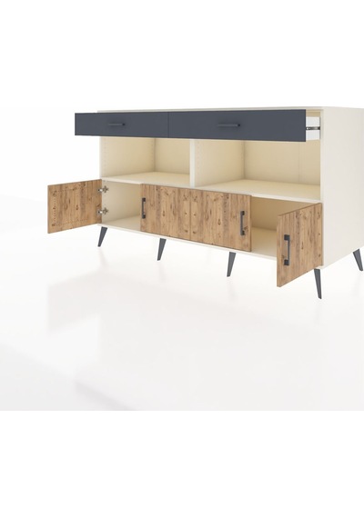 Kronos Konsol 2 Raflı 2 Çekmeceli 4 Kapaklı 176x59x99 Aytaşı-çam/ Aytaşı-çam/antrasit Kronos Konsol 2 Raflı 2 Çekmeceli 4 Kapaklı 176x59x99 Aytaşı-çam/ Aytaşı-çam/antrasit