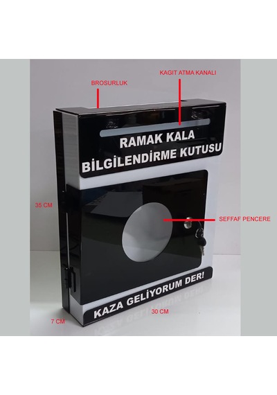 Siyah Pleksi A-4 Ramak Kala Kutusu