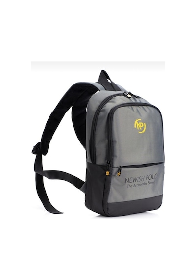 Newish Polo Unisex Laptop Tablet Bölmeli Minimal Sırt Çantası - Gri