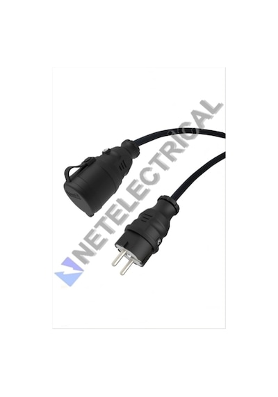 Kauçuk Tekli Seyyar Uzatma Kablosu - 3x2.5 Ttr Kalın Beyaz Kablo - 50 Metre 50 Metre