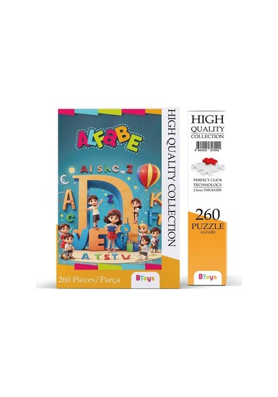 Btoys 260 Parça Puzzle Alfabe 9075