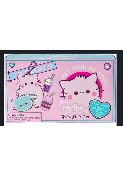 Pembe The Pink Cat Mystery Bento Box 5 Parça Anahtarlık Figür Charm Seti It's Cool To Care 8 Cm