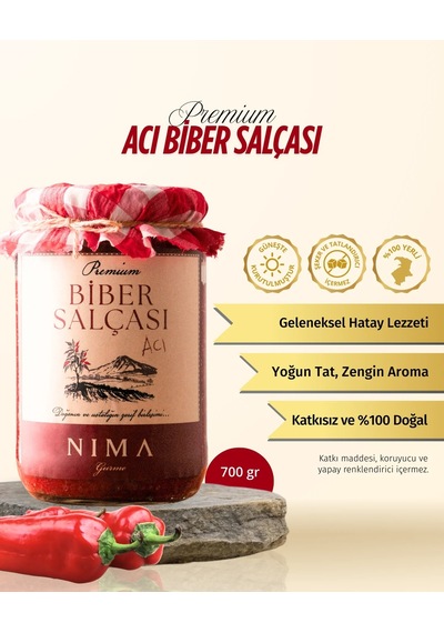 Nima Gurme Acı Biber Salçası 700 G