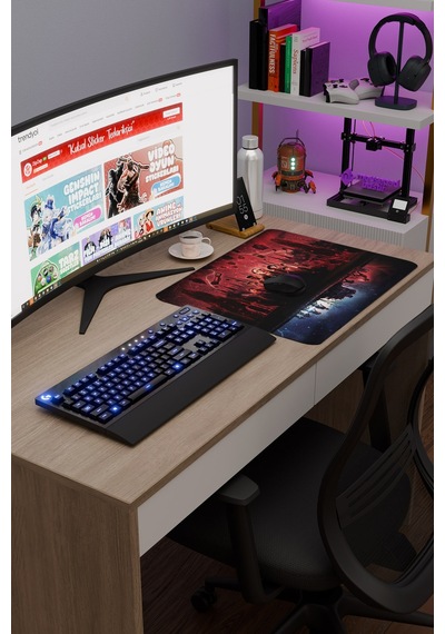 Stranger Things V1 48x40 Xl Gaming Kauçuk Kaymaz Taban Mouse Pad Fare Altlığı