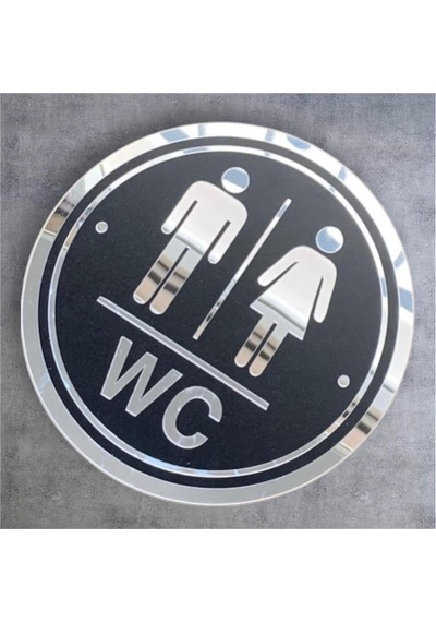 Modern, Şık Erkek Kadın Wc Tabelası, İnsan Figürlü Ahşap Wc Otel, Lokanta Vb. İçin Bay Wc