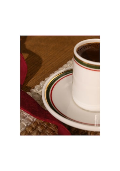 Adenya Sepeti Neva 2 Kişilik 4 Parça Gold Kahve Fincan Seti - Renkli - 90 Ml Çok Renkli