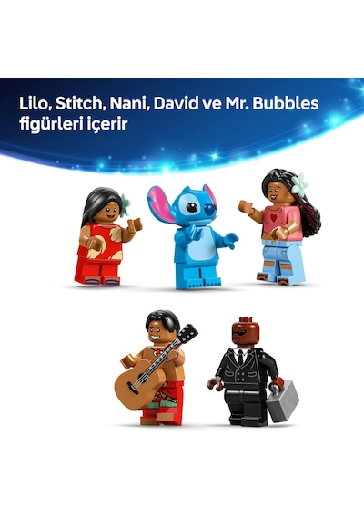 LEGO® ǀ Disney Lilo ve Stiç Plaj Evi 43268 - 9 Yaş ve Üzeri Prenses Seven Çocuklar için Yaratıcı Oyuncak Yapım Seti (834 Parça)