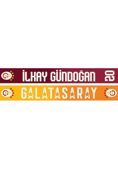 Gsstore Galatasaray İlkay Gündoğan Welcome Şal Atkı U251579 Sarı - Kırmızı
