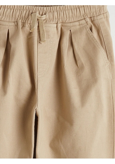 Lc Waikiki Bej Beli Lastikli Erkek Çocuk Gabardin Pantolon
