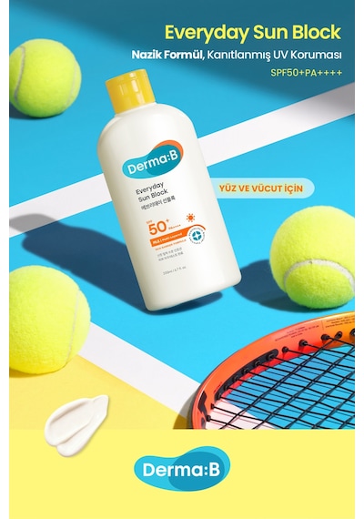Yüz&vücut İçin, Hızlı Emilen, Cildi Nemle Rahatlatan Güneş Kremi Derma:b Everyday Sun Block Spf50+