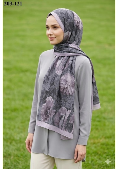 Moonscarfs Moonscarf Bambu Kraş Pamuk Şal Kirli Gül 203-121 Çok Renkli