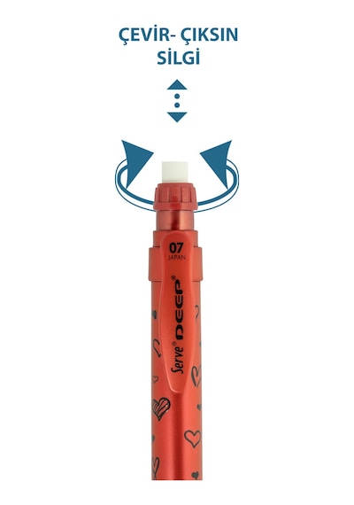 Deep Versatil Kalem Sketch Serisi 0.7mm Kırmızı