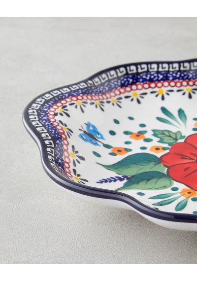English Home Whimsy Stoneware Kayık Tabak 35 Cm Renkli Çok Renkli