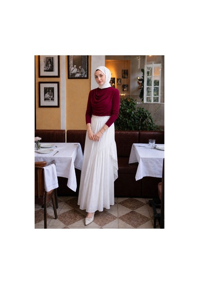 Unika Boutique Ön Drapeli Sandy Body Bordo