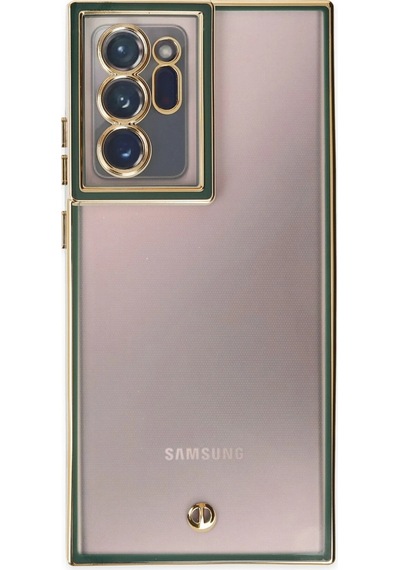 Cosmotex Newface Samsung Galaxy Uyumlu  Note 20 Ultra Kılıf Liva Lens Silikon - Yeşil