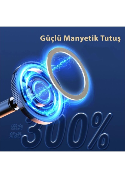 Q40 Ayarlanabilir Izgara Klipsli Manyetik Magsafe Araç Tutucu - Siyah
