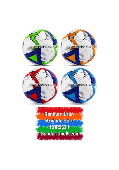 Telvesse Futbol Topu Pompalı Set Profesyonel El Dikişli Dayanıklı Sert Zemin Halı Saha Topu 701 No:5 Karışık Renkli