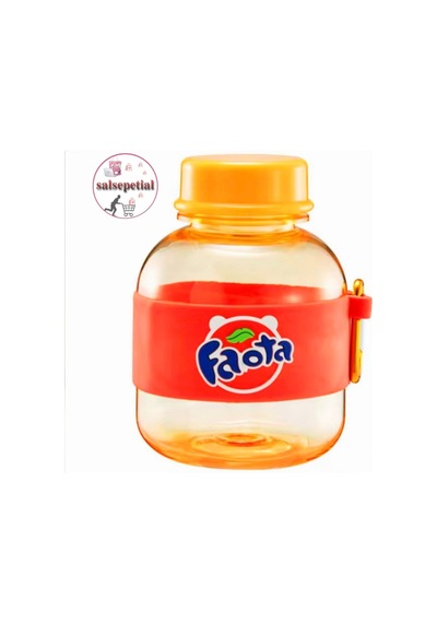 Mini Renkli Su Şişesi 350ml Figürlü Renkli Mini Suluk Matara 350ml Turuncu