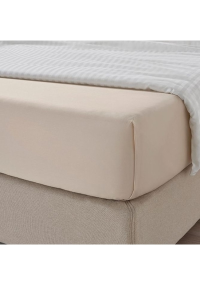 Ikea Nattjasmın Çift Kişilik Çarşaf 240 X 260 Cm Bej