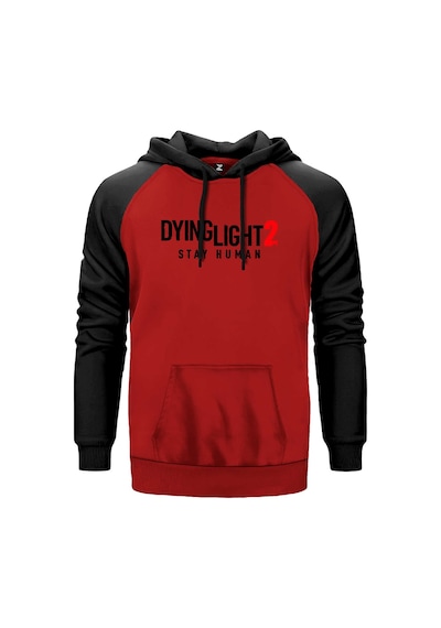 Dying Light 2 Logo Kırmızı Renk Reglan Kol Sweatshirt Kırmızı