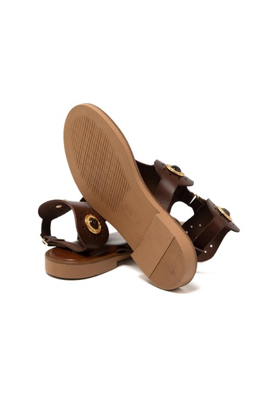 148 Brown Sandalet Kadın 21075 Myconian 2025 Greek Sandal Kahverengi