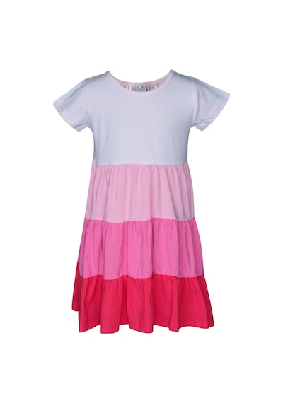 Lovetti Açık Pembe-Fuşya Kız Çocuk Kısa Kol Renkli Kat Kat Elbise 9585W092 Pembe - Fuşya Lovetti Açık Pembe-Fuşya Kız Çocuk Kısa Kol Renkli Kat Kat Elbise 9585W092 Pembe - Fuşya