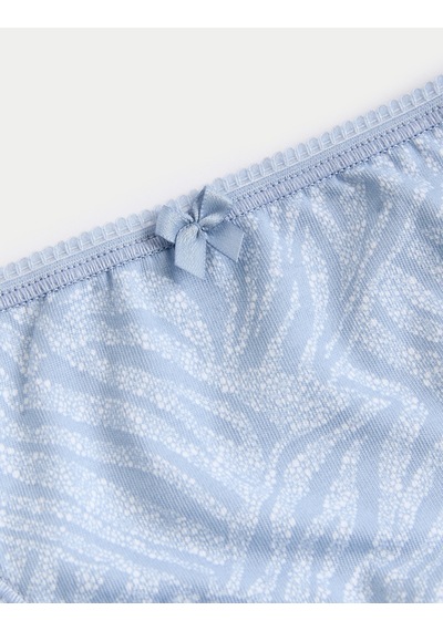 Marks & Spencer 5'li Cotton Lycra Short Külot Seti Koyu Mavi