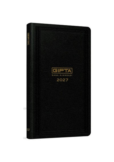 2027 17x33 Kasa Ajandası 432 Sayfa Pazar Günleri Tek Sayfa 118-tck Siyah