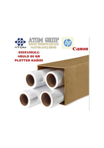 HP Plotter Kağıdı 620 x 100 M 1 Koli 4 Adet