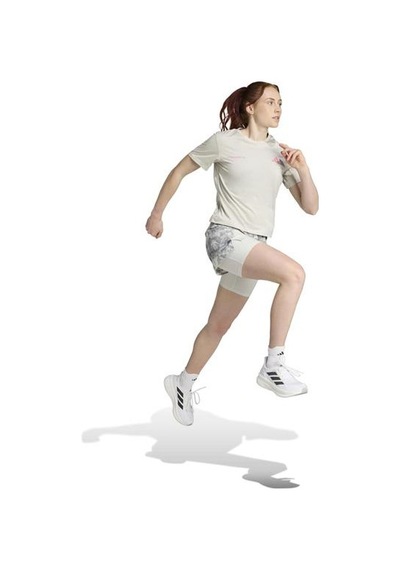 Adidas Own The Run Melange Kadın Ekru Tişört