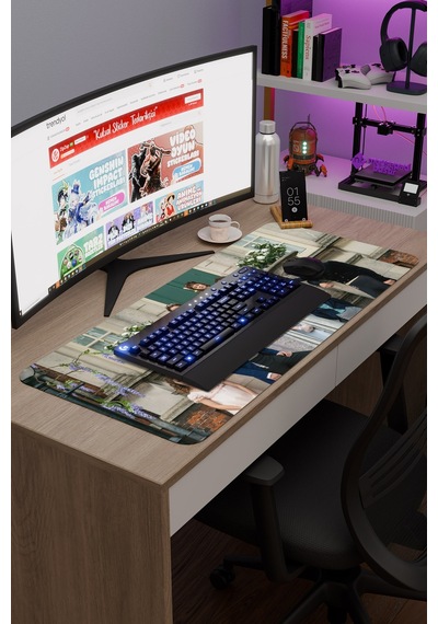 Bridgerton V5 90x40 Xxl Gaming Kauçuk Kaymaz Taban Mouse Pad Fare Altlığı