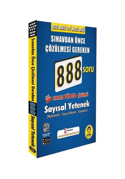 Tasarı Yayınları Dgs-Ales-Kpss Sayısal Soru Bankası 888 Soru 202