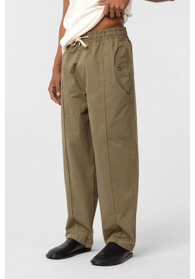 Vamos Bağcıklı Baggy Gabardin Pantolon Haki