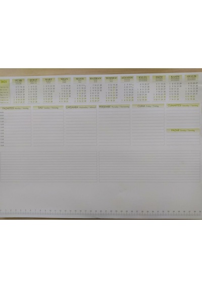 Keskin Color 28 40 Haftalık Masa Sümeni Aj-68 2021 Çok Renkli