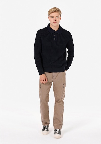 Colin's Colins Regular Fit Polo Yaka Erkek Lacivert Kazak Cl1070028 Q1.v2 Nav Lacivert