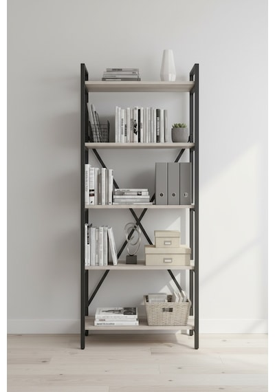 Upstyle Solin Kitaplık Gri 50 180 30 Cm