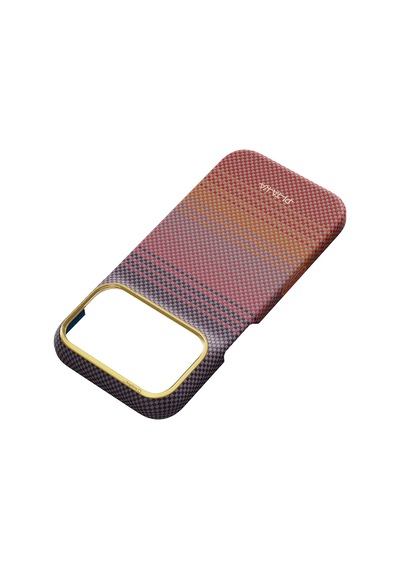 Apple Uyumlu Apple iPhone 18 Pro Kılıf M-safe Özellikli Aramid Fiber Sunset 2.0 California Dream Kapak Kırmızı-mor Kırmızı - Mor