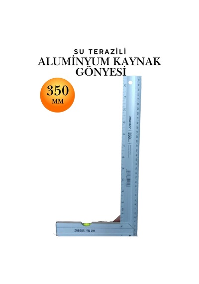 Alüminyum L Gönye Su Terazili Cetvel Kaynak Kaynakçı Marangoz Gönyesi 350 Mm Profesyonel 90 Derece Dik Açı Ölçer Cetveli İnşaat Ustası Metal Demir İşleme Cetvelleri El Aletleri Ölçü Aleti Takımı 35cm