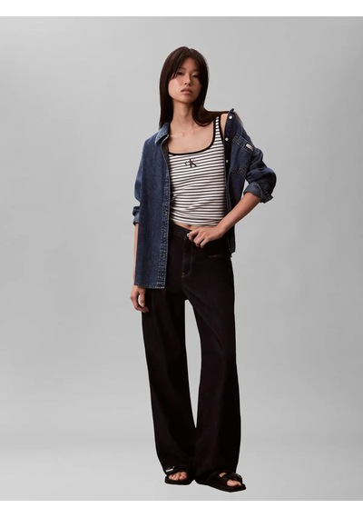 Calvin Klein Strıped Monologo Sco, Xdy, Xxs Siyah Kadın Atlet