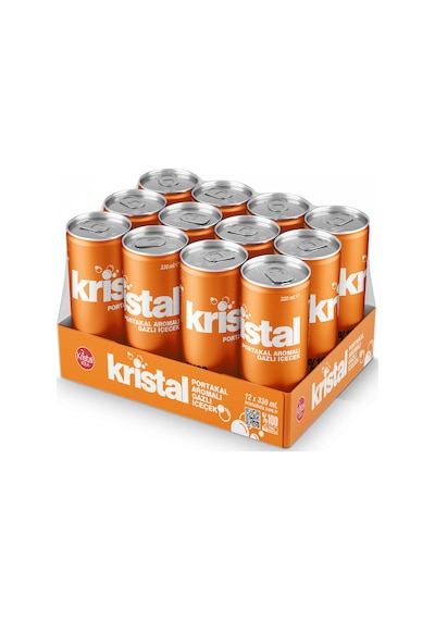 Kristal Portakal Aromalı Gazlı İçecek 330 ml 12'li