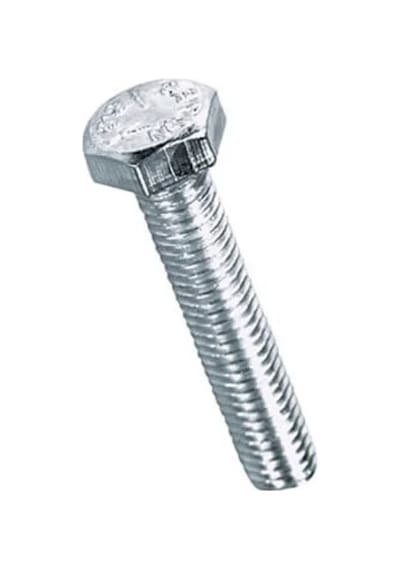 M5x45mm Cıvata Beyaz Altıköşe 5.8 Kalite Dın933 10 Adet