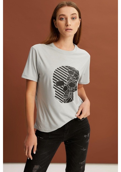 Alexandergardı Baskılı Basic T-shirt B22-385a 001