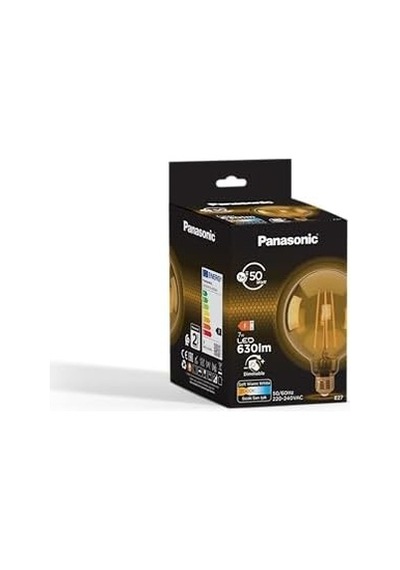E27 Dim Edilebilir Filaman G95 Lamba 7w 630lm 2000k Gold