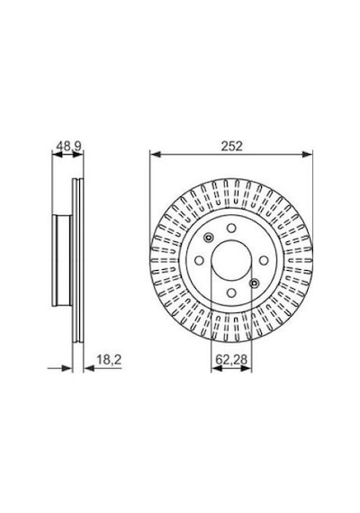 Hyundai İ10 1.2 2013-2019 Bosch Ön Disk 252mm 2 Adet
