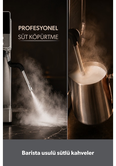 Homend Latteprimo Barista Tipi Çekirdek Öğütücülü Espresso Makinesi, 20 Sıcak ve Soğuk İçecek