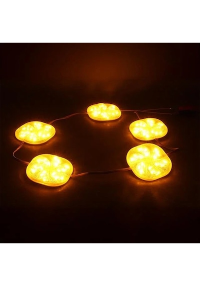Powermaster Pm-14700 12 Volt 3 Watt Sarı Yanıp Sönen Çakar 6565-2835 Modül Led 65x65x12mm