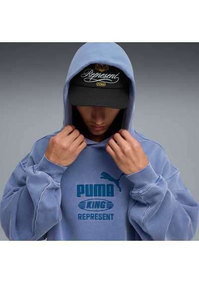 Puma X Represent Erkek Kapüşonlu Sweatshırt 632542 78 Mavi