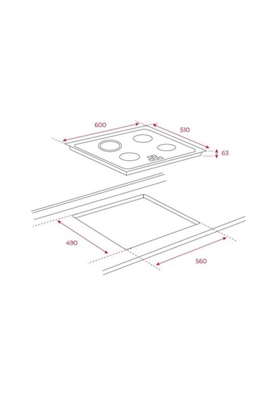 Teka HE 715 SS - TT 6315 - DF 60 Inox Elektirikli Ankastre Set