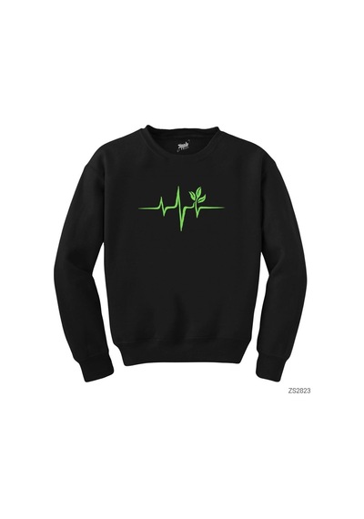 Doğa Sever Siyah Sweatshirt Siyah
